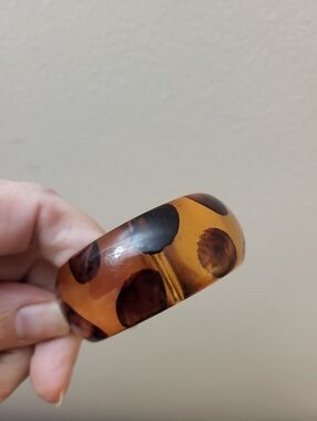Spotted Tortoiseshell Amber Resin Napkin Rings Set Of 8